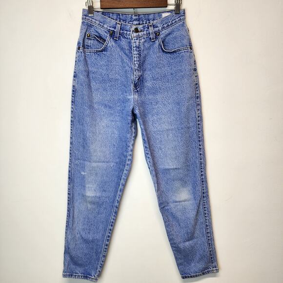 Vintage Levis Native Blue High Waist Mom Jeans Size 12 28x29 Light Wash Tapered - Picture 1 of 13